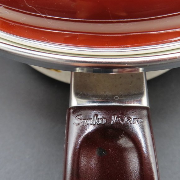 Sanko Enameled Vintage Cookware Japan Show Pans sauce pot MCM Mid Century MCM - Picture 9 of 15
